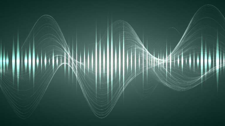 Representación abstracta de publicidad en podcast y audio digital para marcas